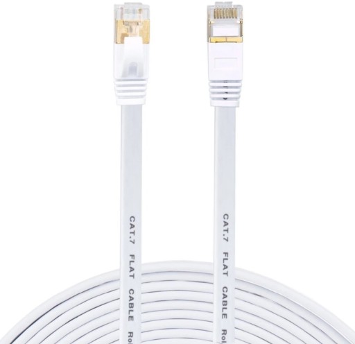 KABEL SIECIOWY LAN ETHERNET PŁASKI RJ45 CAT7 2m