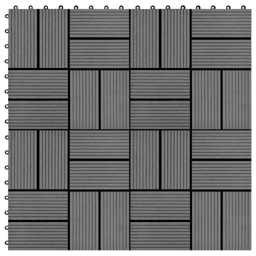 PŁYTKI TARASOWE 22 SZT. 30X30CM 2M² WPC SZARE