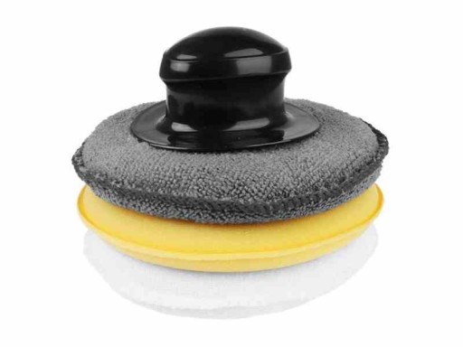 Gąbka - aplikator obszyty mikrofibrą z uchwytem rzepowym, śr. 12,5 cm, 3 sz