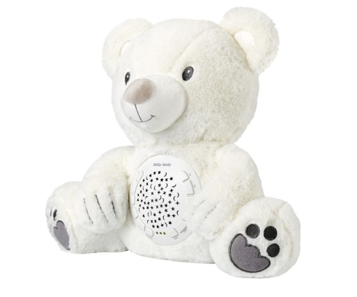 Zabawka pluszowa z Projektorem lampka pozytywka Milly Bear Milly Mally