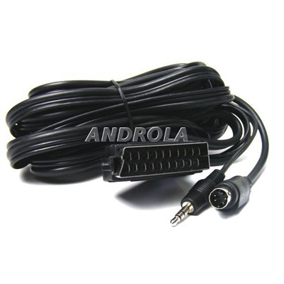 Kabel wtyk EURO - wtyk SVHS + Jack 3,5mm 5m