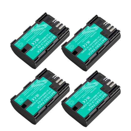 4 szt. 2850 mAh LP-E6 LP E6 LPE6 E6N akumulator do aparatu CANON EOS 5DS 60D