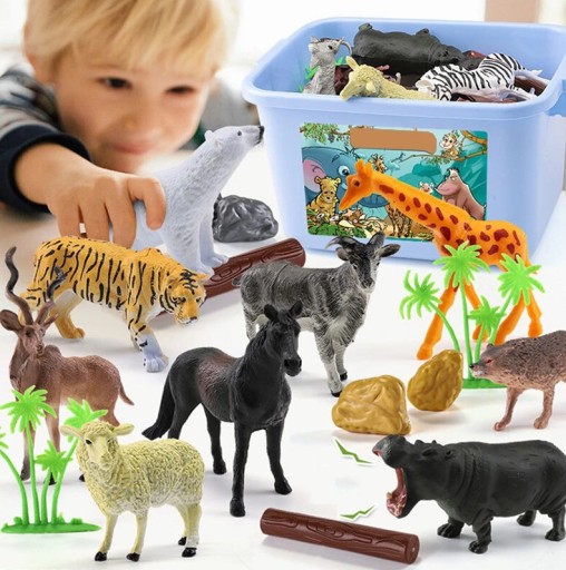 FIGURKI DO ZABAWY SAFARI ZOO ZWIERZĘTA ZESTAW 58EL