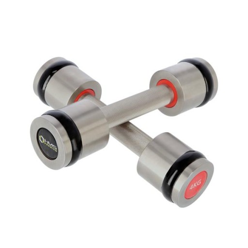 Zestaw Hantli 2x4kg CHROMOWANE Radełkowane HMS SET