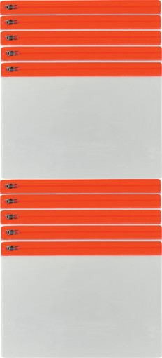 Ofertówki krystaliczne A5 na suwak 150µm PVC czerwone 5 szt x 2
