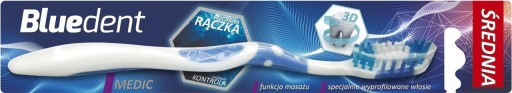 BLUE SZCZOTECZKA DO MYCIA ZĘBÓW Z MASAŻEM ŚREDNIA 1SZT