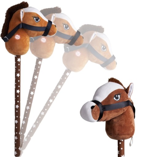 GŁOWA KONIA NA KIJU HOBBY HORSE PLUSZOWY KOŃ DŹWIĘK Dla Dzieci Konik