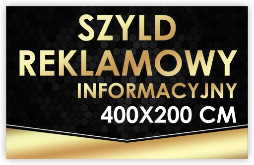 Tablica reklamowa SZYLD REKLAMOWY reklama firmowa z PROJEKTEM 400x200 cm
