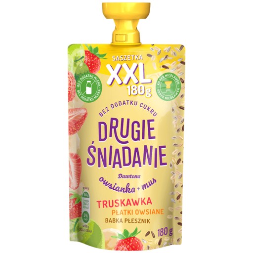 OWSIANKA + MUS OWOCOWY Dla Dzieci Truskawka 180g Dawtona Drugie Śniadanie