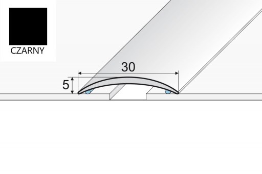 Listwa progowa A03 30mm EFFECTOR Czarny 93cm