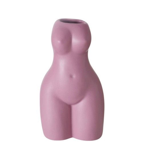 WAZON PORCELANOWY na kwiaty sylwetka 16 cm RÓŻOWY