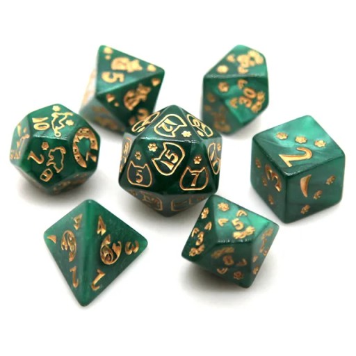 KRZYWOŁAP ZESTAW 7 KOŚCI KOSTEK RPG