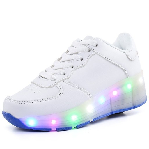 BUTOROLKI BUTY LED Z KÓŁKAMI WROTKI ROLKI