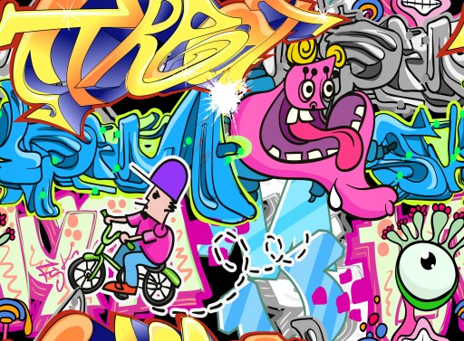 FOTOTAPETA młodzieżowa GRAFFITI MURAL ŚCIANA