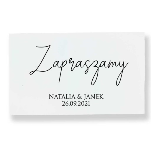 Tablica powitalna na ślub i wesele, Zapraszamy + imiona + data ślubu