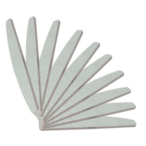 PILNIK do paznokci ŁÓDKA 180/240 zebra półksiężyc 10szt.