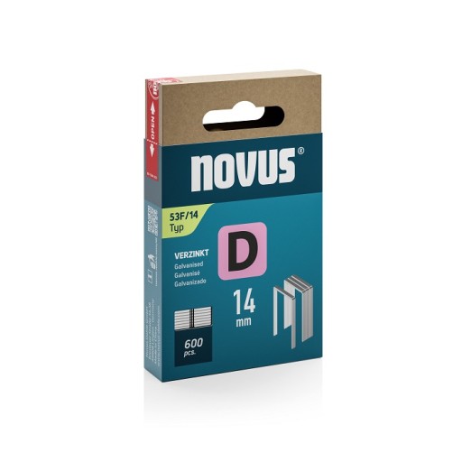 Zszywki do takera typ D 53 F 11.3 x 14mm 600szt. Novus