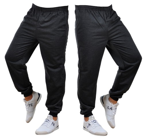 Y406 r 4XL MĘSKIE SPODNIE DRESOWE JOGGERY GŁADKIE