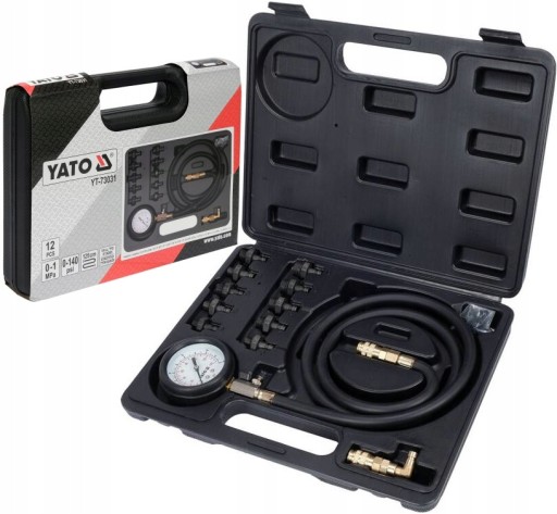 YATO MIERNIK CIŚNIENIA OLEJU 0-140 PSI 12 SZTUK PRÓBNIK TESTER YT-73031