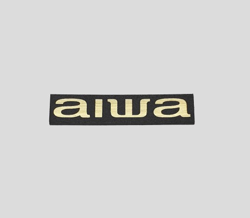 AIWA naklejka emblemat 37 x 8 mm*ZŁOTA
