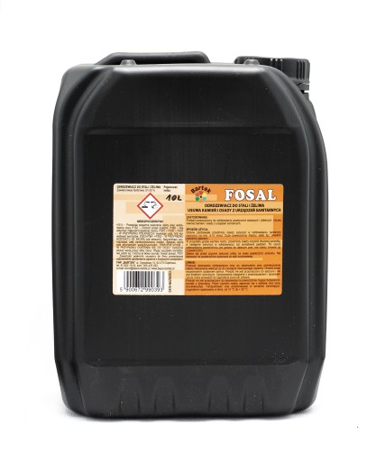 FOSOL, FOSAL ODRDZEWIACZ DO STALI I ŻELIWA 10L