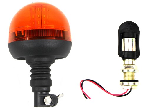 LAMPA OSTRZEGAWCZA KOGUT LED FLEX 12/24V + TRZPIEŃ
