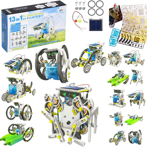 ROBOT SOLARNY MODEL DO ZŁOŻENIA KONSTRUKCYJNY DZIECIĘCY 13w1 ZABAWKA ZESTAW