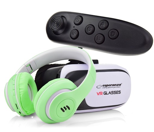 WIRTUALNA RZECZYWISTOŚĆ OKULARY GAMEPAD SŁUCHAWKI