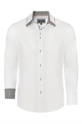 ELEGANCKA BIAŁA KOSZULA MĘSKA EXCLUSIVE - XL