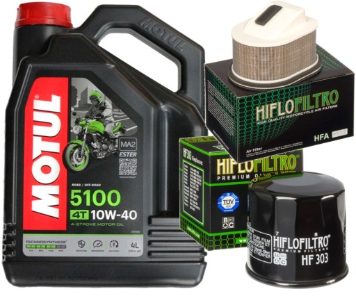 HFA2707 ZESTAW OLEJ MOTUL 5100 10W40 4L FILTRY KAWASAKI Z750 07-12 r.