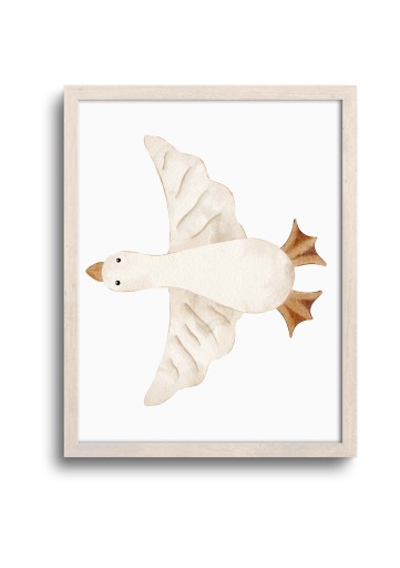 PLAKAT A4 - GĄSKI GĄSKA obrazek na ścianę