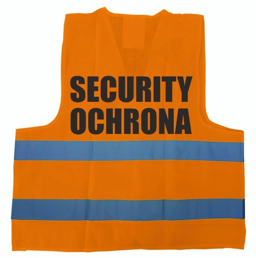 Kamizelka odblaskowa SECURITY OCHRONA pomar. 5XL