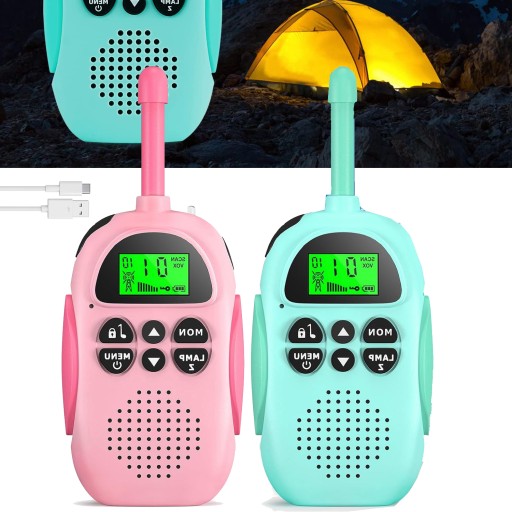 WALKIE TALKIE KRÓTKOFALÓWKI DLA DZIECI DO 3 KM WĘDRÓWKA PO KEMPINGU
