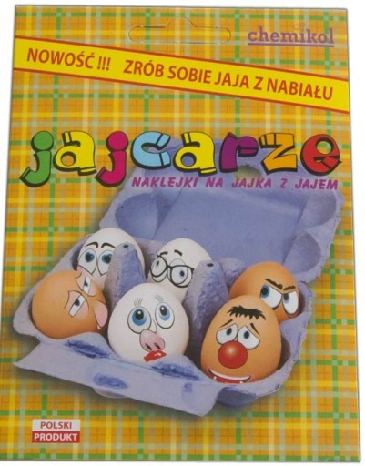 WIELKANOC CHEMIKOL Naklejki na jajka jajcarze