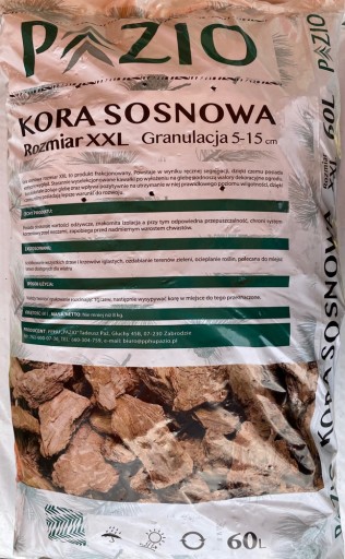 KORA OZDOBNA SOSNOWA GRUBA XXL 60L