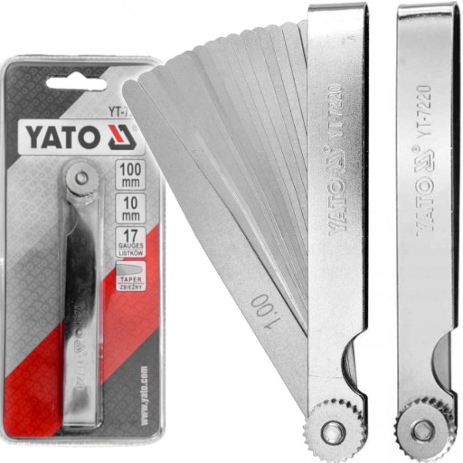 YATO SZCZELINOMIERZ 100mm 17 listków 0,02-1 mm