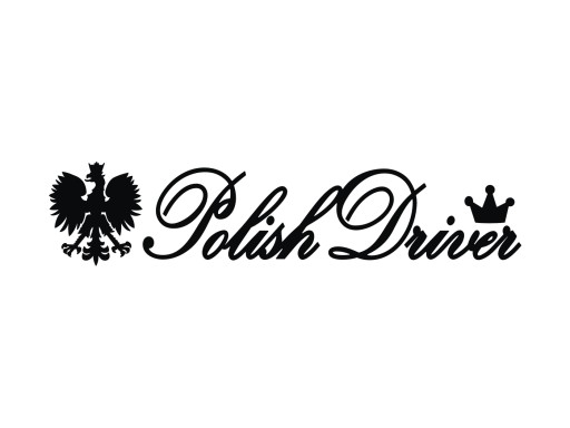Naklejka na tira busa ciężarówkę POLISH DRIVER Orzełek *Kolory *40cm