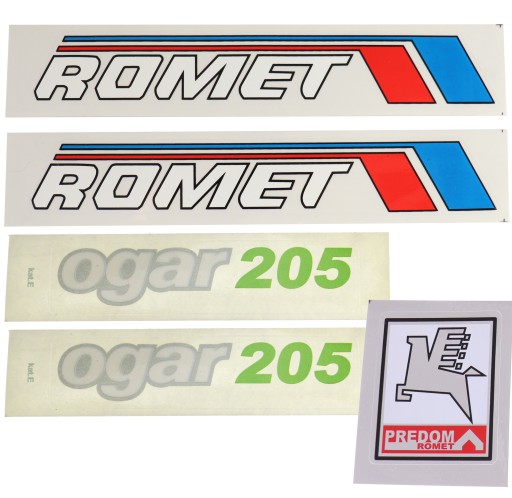 NAKLEJKA NAKLEJKI ZESTAW KOMPLET ROMET OGAR 205