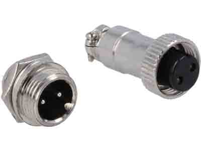 XMIC2P-KPL Złącze mikrofonowe mini kpl (żeński+meski) 2p
