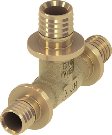 Trójnik 25x16x16 mm TECEflex mosiądz 760516 TECE
