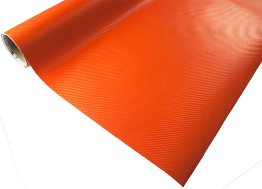 FOLIA CARBON 3D pomarańczowa 127x50cm do oklejania