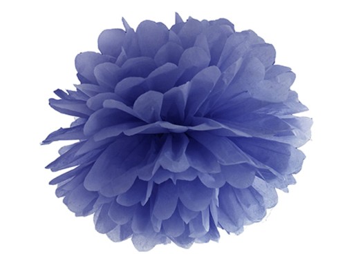 POMPON BIBUŁOWY DEKORACJA SALI 25cm GRANATOWY