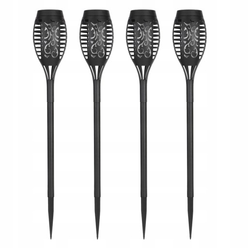 4X LAMPA SOLARNA LED OGRODOWA AŻUROWA WBIJANA