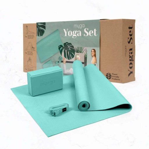 Zestaw do jogi myga Yoga Start mata klocek pasek