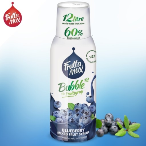 FruttaMax SYROP KONCENTRAT DO NAPOI GAZOWANYCH SMAK BORÓWKA NA 12l