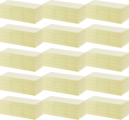 Karteczki samoprzylepne żółte 38x50mm 1200 szt x15
