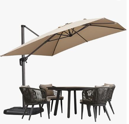 Obrotowy parasol ogrodowy 270x350cm PURPLE LEAF