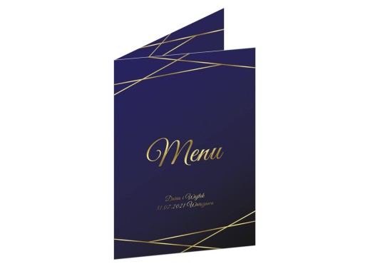 Menu weselne rozkładane 10x14cm 4 szt.