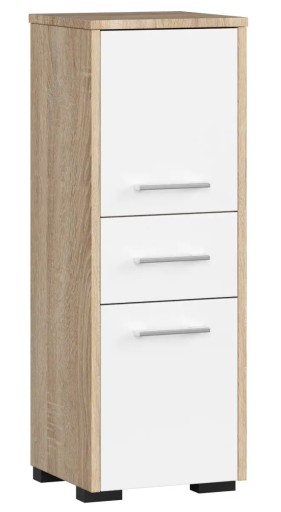 SZAFKA FIN SŁUPEK 30 2D 1SZ 85cm DĄB SONOMA / BIAŁ