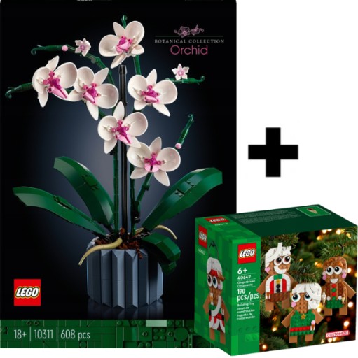 LEGO CREATOR EXPERT ICONS ORCHIDEA 10311 + LEGO 40642 ZESTAW ŚWIĄTECZNY